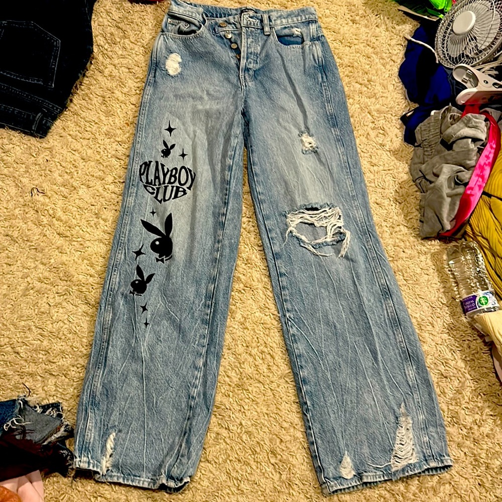 Playboy bunny PacSuns light blue Jeans